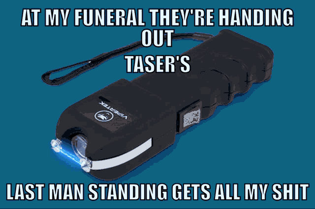 Thomas Kelly At My Funeral GIF - Thomas Kelly At My Funeral Handing Out Tasers GIFs