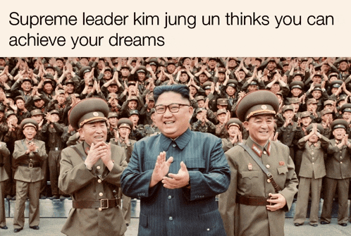 a supreme leader kim jong un is standing in front of a crowd of soldiers
