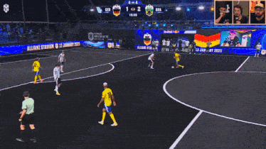 a soccer game is being played at a stadium that says alliance stadium