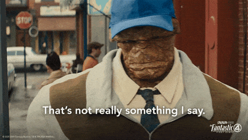 a man in a blue hat and tie says that 's not really something i say