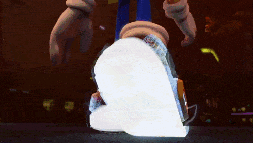 sonic the hedgehog 's feet are shown in a video game scene
