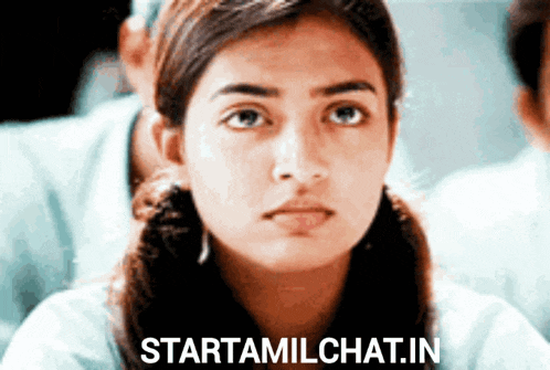 a picture of a girl with the words starttamilchat.in written below her