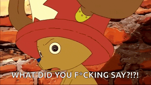 a cartoon character says what did you fucking say