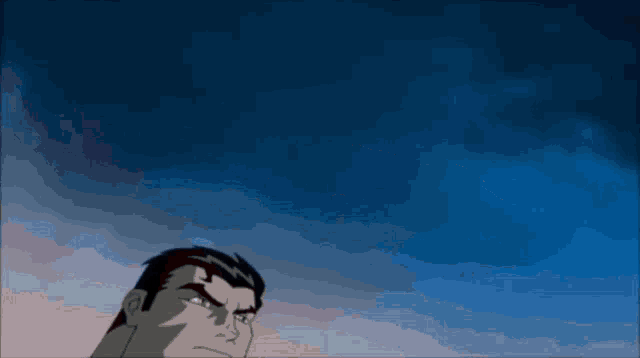 a cartoon drawing of a superhero with a hammer in his hand