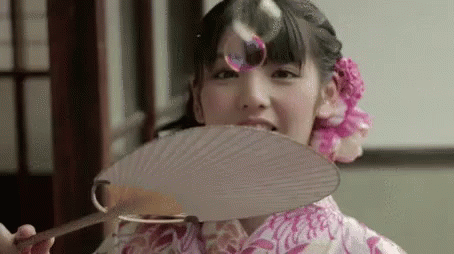 浴衣　夏　道重さゆみ Sayumi Michishige モーニング娘 GIF - Yukata Sayumi Michishige Morning Musume GIFs