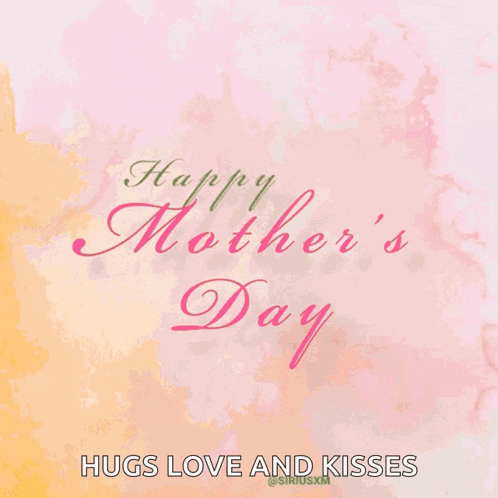 a happy mother 's day greeting card with flowers and the words hugs love and kisses
