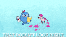 a cartoon of a girl reading a book and a dog with the words that does n't look right