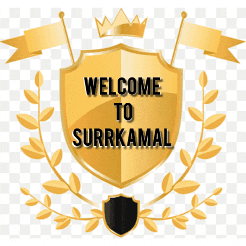 a gold shield that says welcome to surrkamal