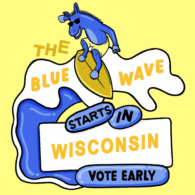 The Blue Wave Starts Vote Blue GIF