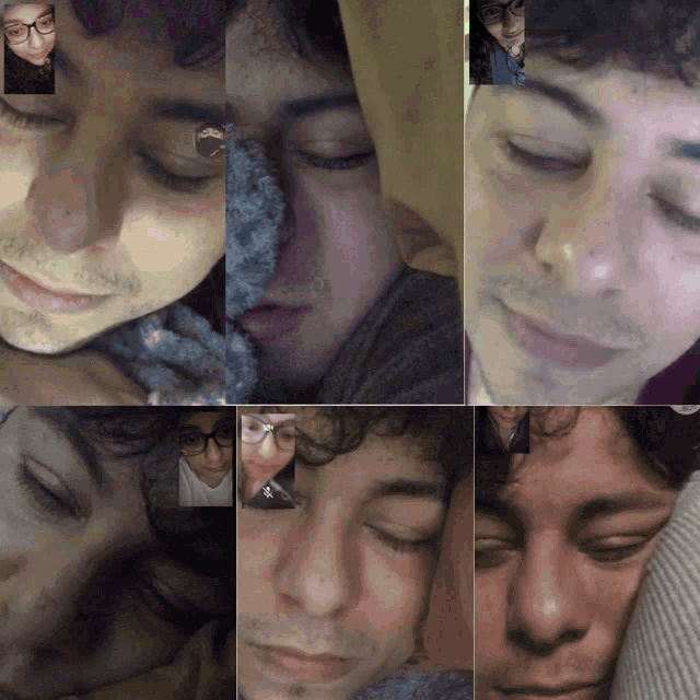 a collage of a man 's face with a woman 's face in the middle