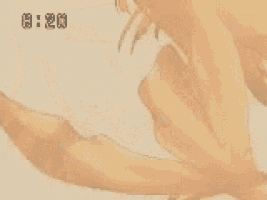 a close up of a cartoon character with the time of 6:20