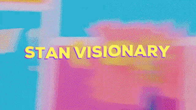 a woman with her mouth open and the words stan visionary written above her