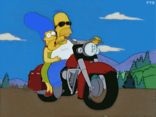 Homer Simpson Bad Ass GIF - Homer Simpson Bad Ass Motorcyle GIFs