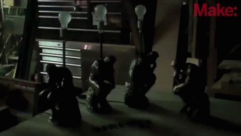Want A Great Idea? Try Making A Creative Lamp Out Of Statuettes. GIF - Diy Lamp Statue GIFs