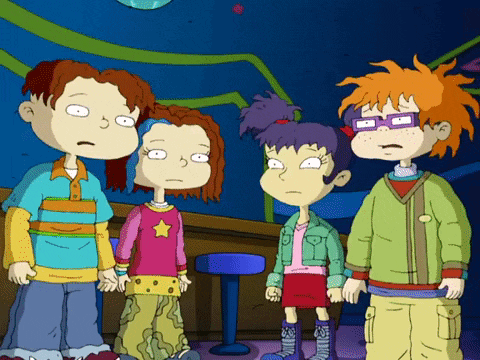 a group of kids from rugrats are standing together