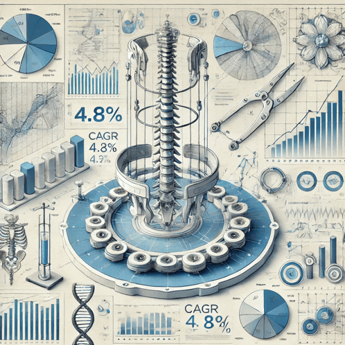 a drawing of a machine with a cagr of 4.8%