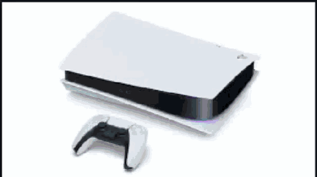a picture of a cake next to a controller and a ps5