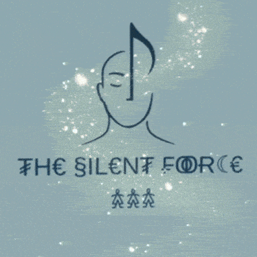 a drawing of a person with the word silence written on it