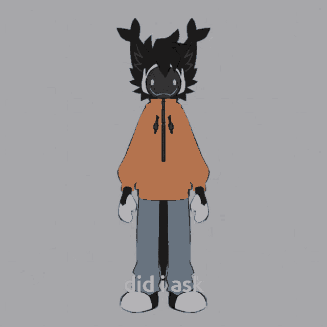 a drawing of a cartoon character with the words " did i ask " below him