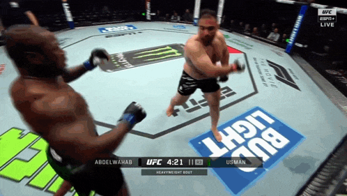 ufc heavyweight bout between abdelwahab and usman is being shown on espn