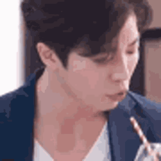 Sips Straw Handsome GIF - Sips Straw Handsome Attractive GIFs