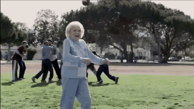 Betty White Tackle GIF