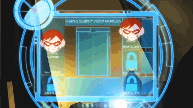 a computer screen displays a security system overrides message