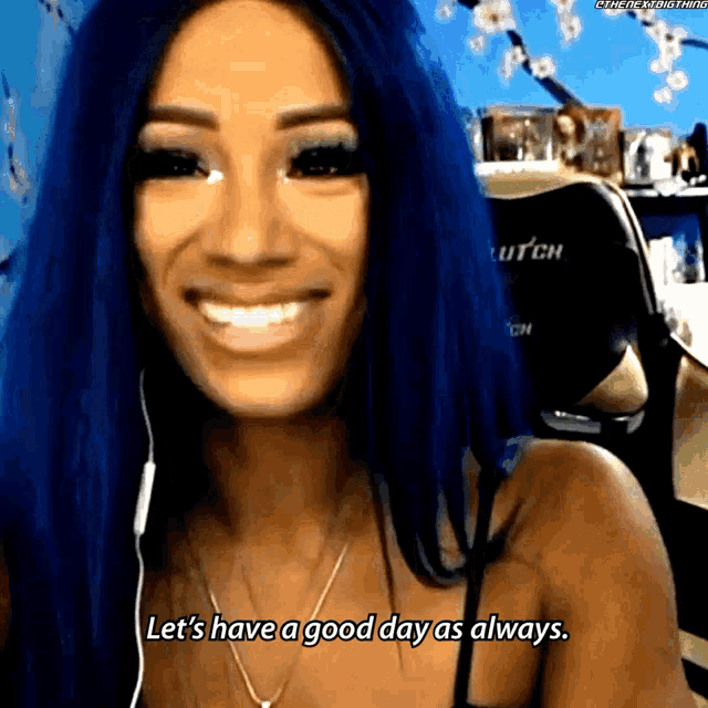 Sasha Banks Lets Have A Good Day As Always GIF