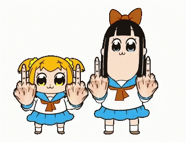 Pop Team Epic Middle Finger GIF - Pop Team Epic Middle Finger Anime GIFs