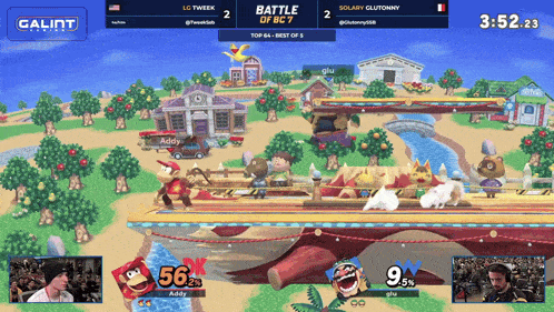 a screenshot of a video game with the time of 3 : 52.3