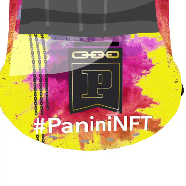 a painting of a car that says #panininft on it