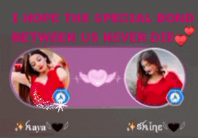 a picture of two women with the words i hope the special bond between us never dies