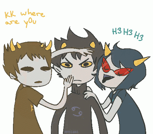 a drawing of a group of trolls with the words " kk where are you " written on the bottom