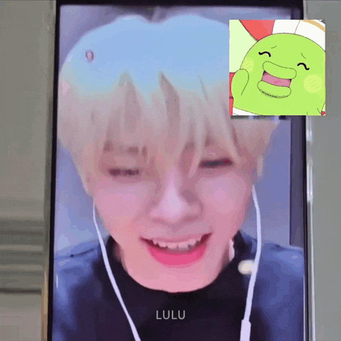 a phone with a picture of a boy and the word lulu on it
