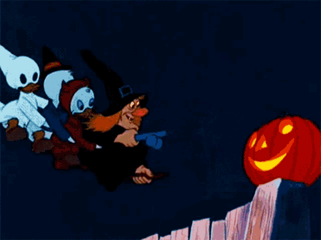 a cartoon drawing of a pumpkin with a face carved into it .