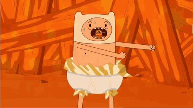 a cartoon character is wearing a diaper with a gummy bear in it