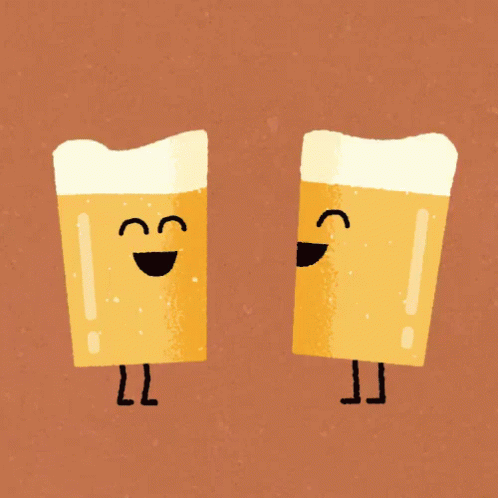 Zusammen Trinken Und Lachen - Bier GIF - Bier Zusammen Zeichentrick GIFs