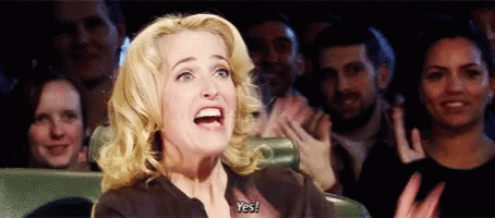 Gillian Anderson Yes GIF - Gillian Anderson Yes Applause GIFs