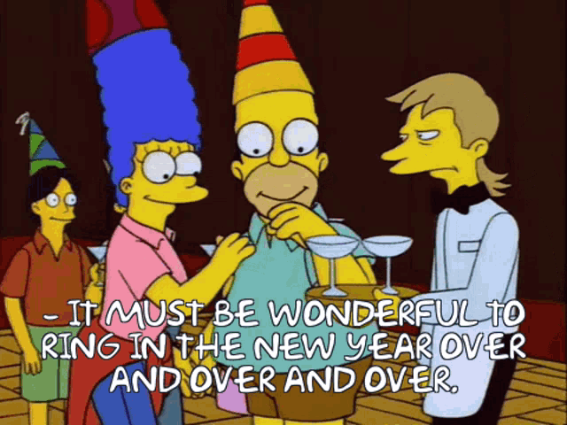Marge Simpson New Year Celebration Every Day GIF - Marge Simpson New Year Celebration Every Day The Simpsons GIFs