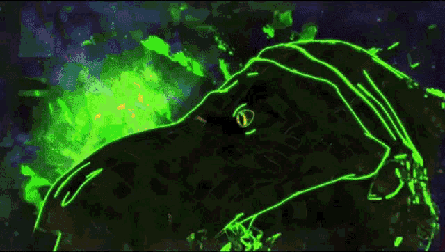 glowing green and yellow text that says ' positive ' on a dark background