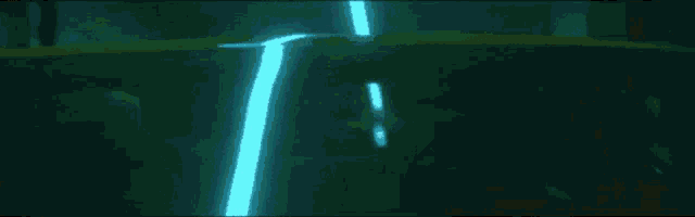 a pixel art of a blue circle in the water