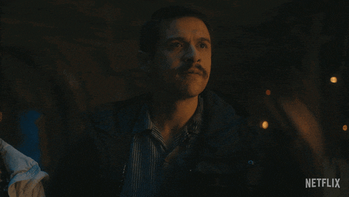 a man with a mustache says " perfect " in a netflix ad