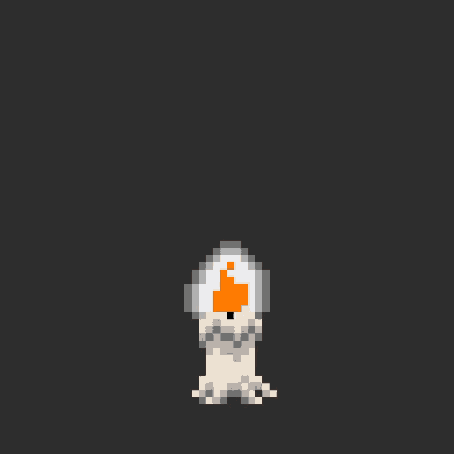 a pixel art drawing of a candle and a speech bubble that says ' i love you '
