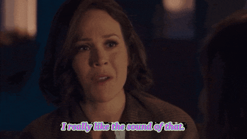 a woman crying with the words i really like the sound of that
