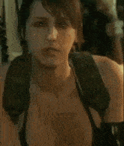 a woman in a bikini is standing next to a man in a military uniform in a video game .