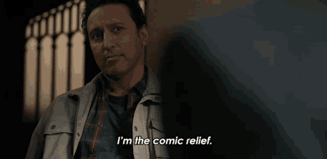 a man says i 'm the comic relief in a prison cell