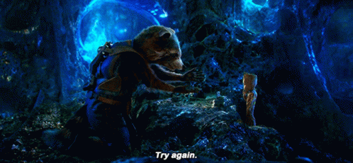 Rocket Raccoon Try Again GIF - Rocket Raccoon Try Again Try One More Time GIFs