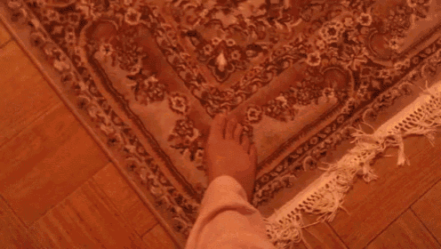 Tiny Kitten Scared Of Moving Carpet GIF - Moving Carpet Scared GIFs