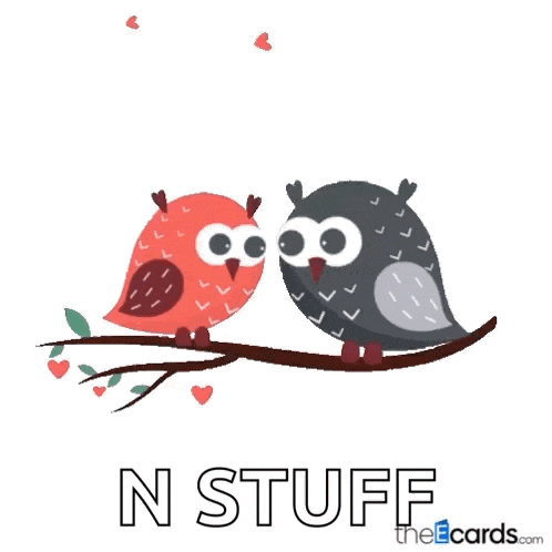 a valentine 's day card with two birds on a branch and the words " be my valentine n stuff "