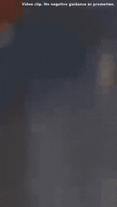 a blurred image of a counter with the words video clip no negative guidance or promotion at the top
